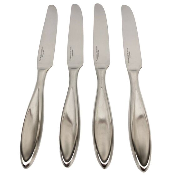 Unused Yamazaki De Sousa TOSCANI SOLARI Dinner Knife Set of 4 Stainless Flatware - Picture 2 of 8